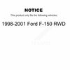 Tor Front Control Arm And Ball Joint Tie Rod End Link Kit 8Pc For 1998-2001 Ford F-150 RWD KTR-103685